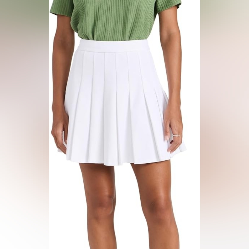 Theory Women's Pleated Skirt White Size 14 New